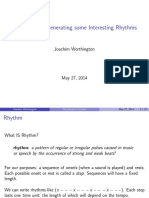 Algorhythms: Generating Some Interesting Rhythms: Joachim Worthington