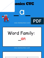 Phonics CVC Letter a Word Family an (1)