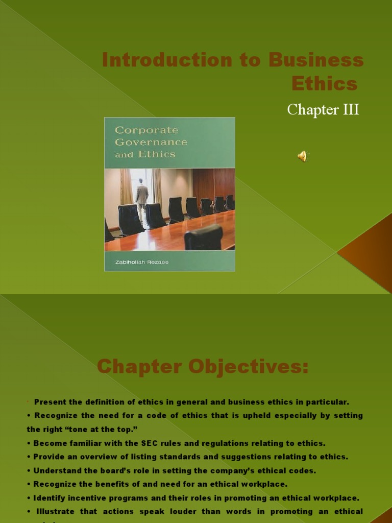 Introduction To Business Ethics | PDF | Business Ethics | Sarbanes ...