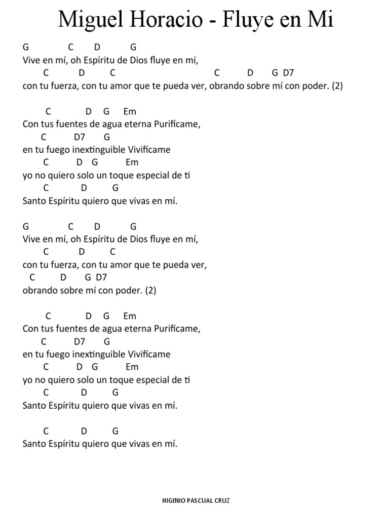 Fluye en Mí - Miguel Horacio | PDF