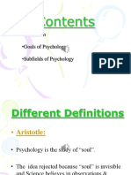 Understanding Psychology Through Its Definitions, Goals, Subfields and Careers