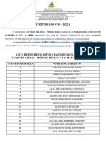 CCL Comunicado 005 2022 1sorteio Libras Básico