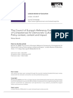 The Council of Europe's Reference Framework Policy Context, Content and Impact