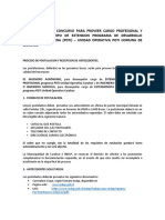 Bases Llamado A Concurso Cargo Profesional Tecnico Pdti