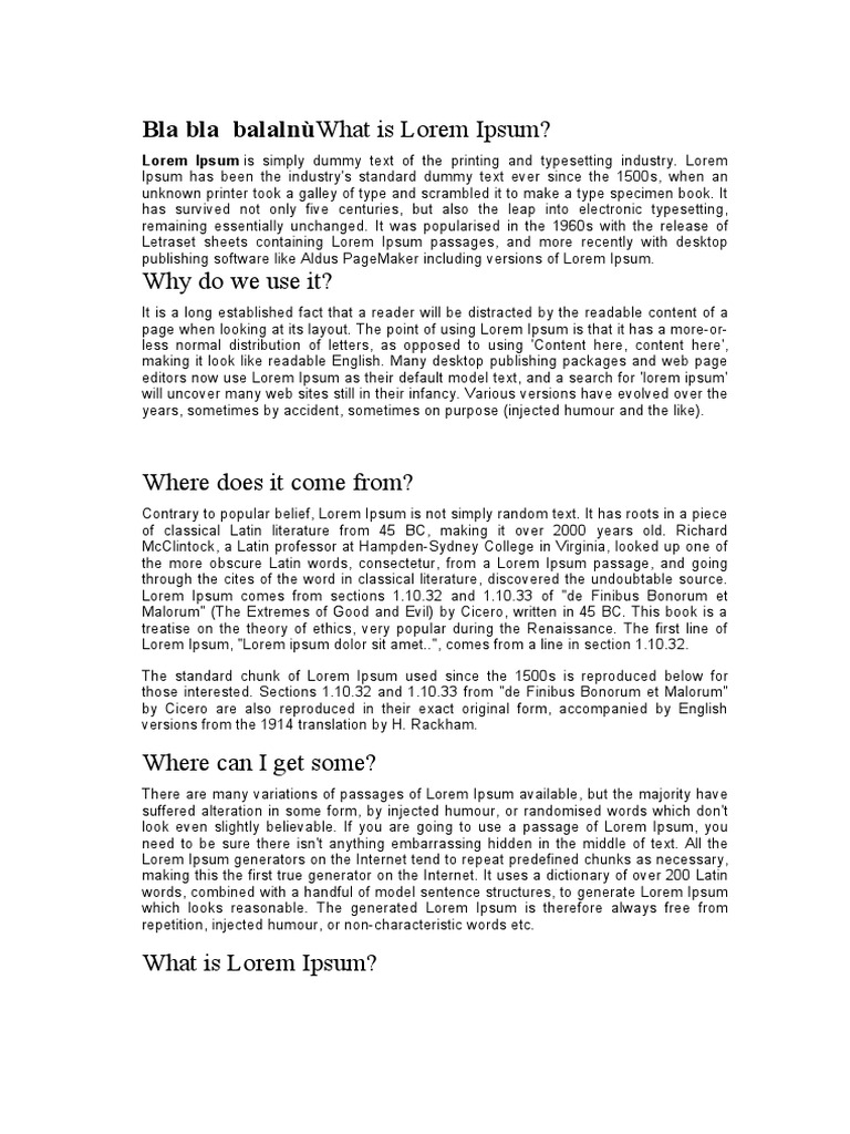 A Comprehensive Overview of Lorem Ipsum, the Standard Dummy Text Used