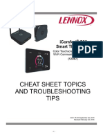 Cheat Sheet Topics and Troubleshooting Tips: Icomfort S30 Smart Thermostat
