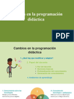 Cambios en la programación didáctica 