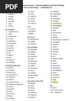 21st Century Communication - Vocabulary List - Unit 1