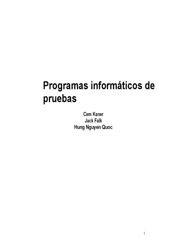 Testing Computer Software 2nd Edition-Convertido - En.es | PDF ...