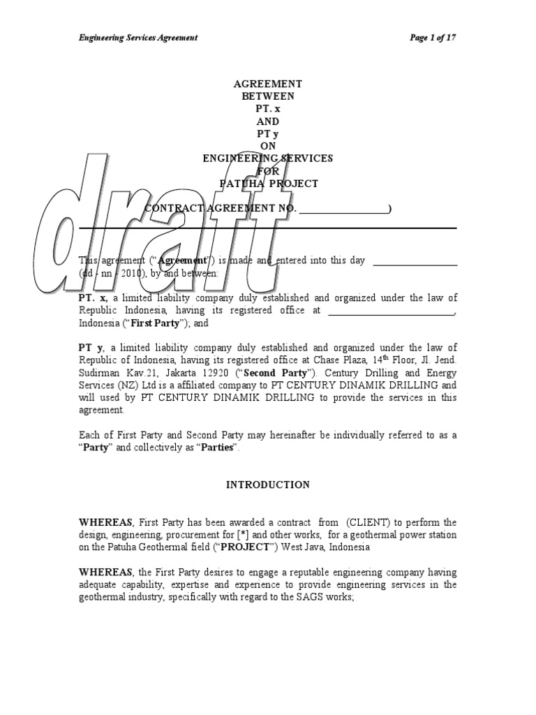 Agreement Engineering Draft | PDF | Taxes | Indemnity