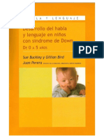 Libro Desarrollo Del Habla y Lenguaje en Niños Con Síndrome de Down 0 a 5 Años