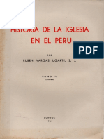 Historia de La Iglesia en El Perú - ToMO IV. P. Ruben Vargas Ugarte