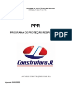 Programa de Proteção Respiratória da Jota Ele Construções Civis