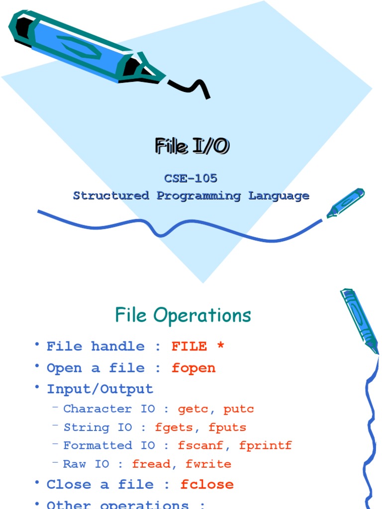 L8 File Operations | PDF | Pointer (Computer Programming) | Computer ...