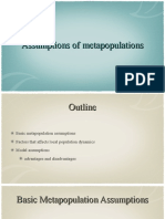 Assumptions of Metapopulations