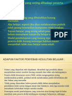 Permasalahan yang sering dihadapi peserta didik adalah