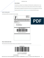 Label Intructions for return Item from Amazon