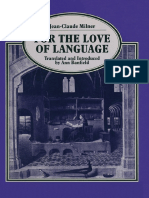 (Language, Discourse, Society) Jean-Claude Milner (Auth.) - For the Love of Language-Palgrave Macmillan UK (1990)