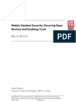 Mobile Handset Security: Securing Open Devices and Enabling Trust