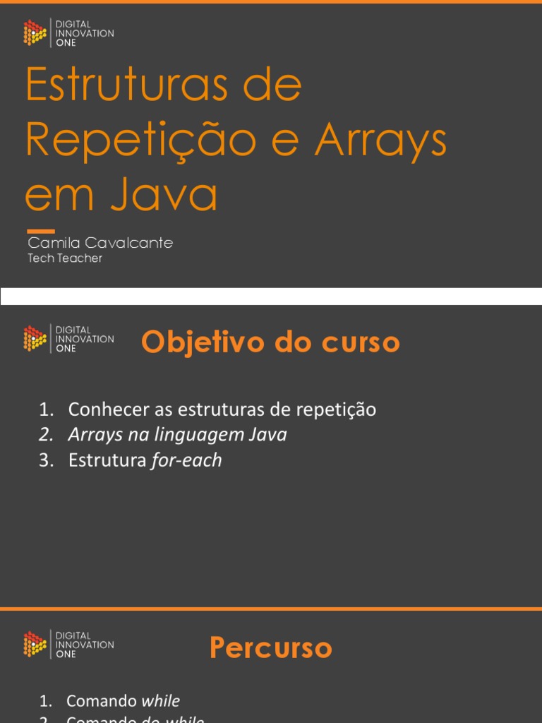 Estruturas de Repetição e Arrays em Java | PDF