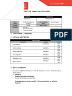 1ra Acta de Reunion - Comite de Primera Respuesta