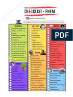 Checklist de Conteúdos - Enem