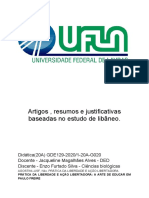 Artigos, Resumos e Justificativas Baseadas No Estudo de Libâneo.