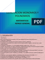 Ejercitacion Monomios y Polinomios