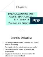 Post-Adjusted Financial Statements