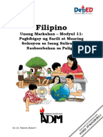 Filipino6 - Q1 - Mod11 - Pagbibigay NG Sarili at Maaring Solusyon Sa Isang Suliraning Naobserbahan Sa Paligid - v.2