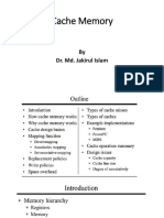 Cache Memory: by Dr. Md. Jakirul Islam