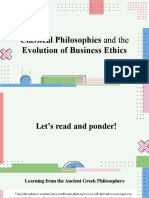 Classical Philosophies and The Evolution of Business Ethics