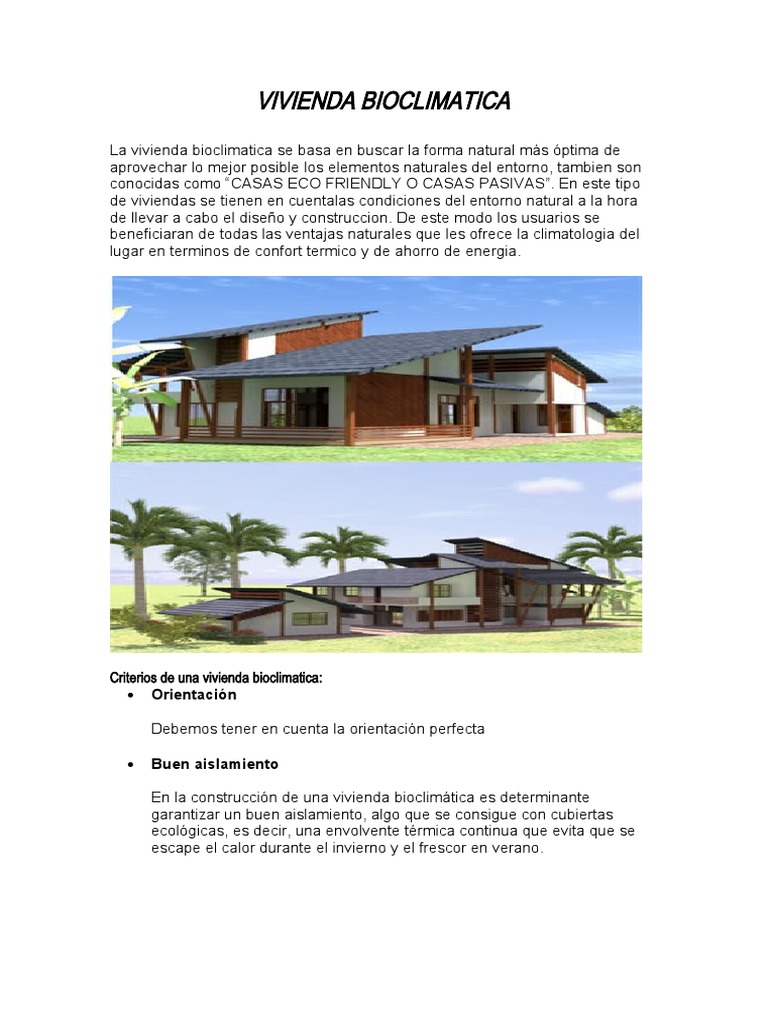 Vivienda Bioclimatica | PDF | Ventana | Naturaleza