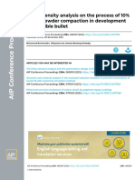 Green Density Analysis On The Process of 10% Cu-Sn Powder Compaction in Development of Frangible Bullet