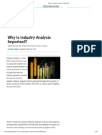 Why Is Industry Analysis Important