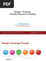 Design Thinking: Needfinding and Empathy: Dr. Mohamed K. Watfa