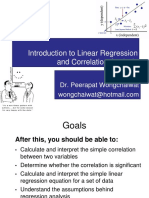 Introduction To Linear Regression and Correlation Analysis: Dr. Peerapat Wongchaiwat