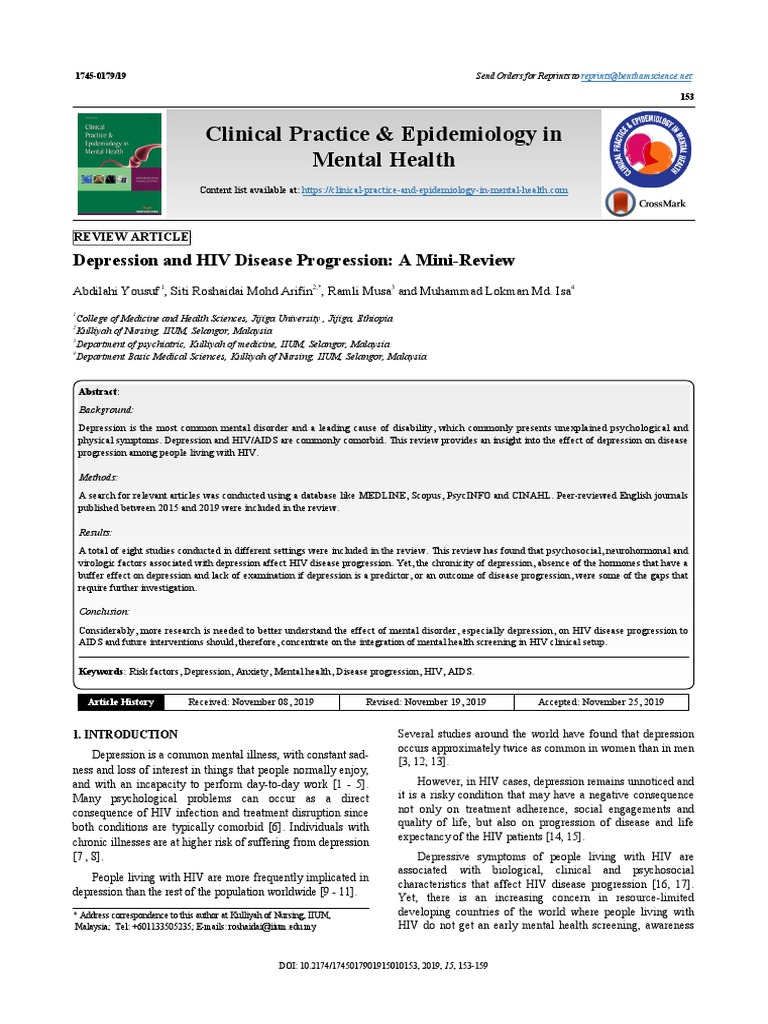 Depression and HIV Disease Progression A Mini-Review | PDF | Hiv/Aids ...