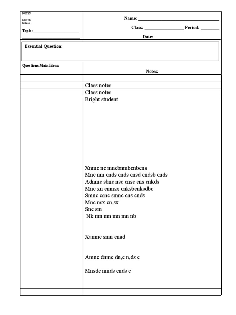 Name: - Class: - Period: - Date: - Essential Question | PDF