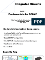 Analog Integrated Circuits: Fundamentals For OPAMP