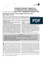 2017 An 8-Week Neuromuscular Exercise Program for Patients With Mild to Moderate Knee Osteoarthritis A Case Series Drawn From a Registered Clinical Trial.