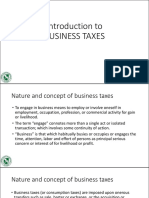 Introduction To Business Taxes