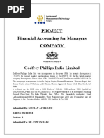 Project Financial Accounting For Managers Company: Godfrey Phillips India Limited