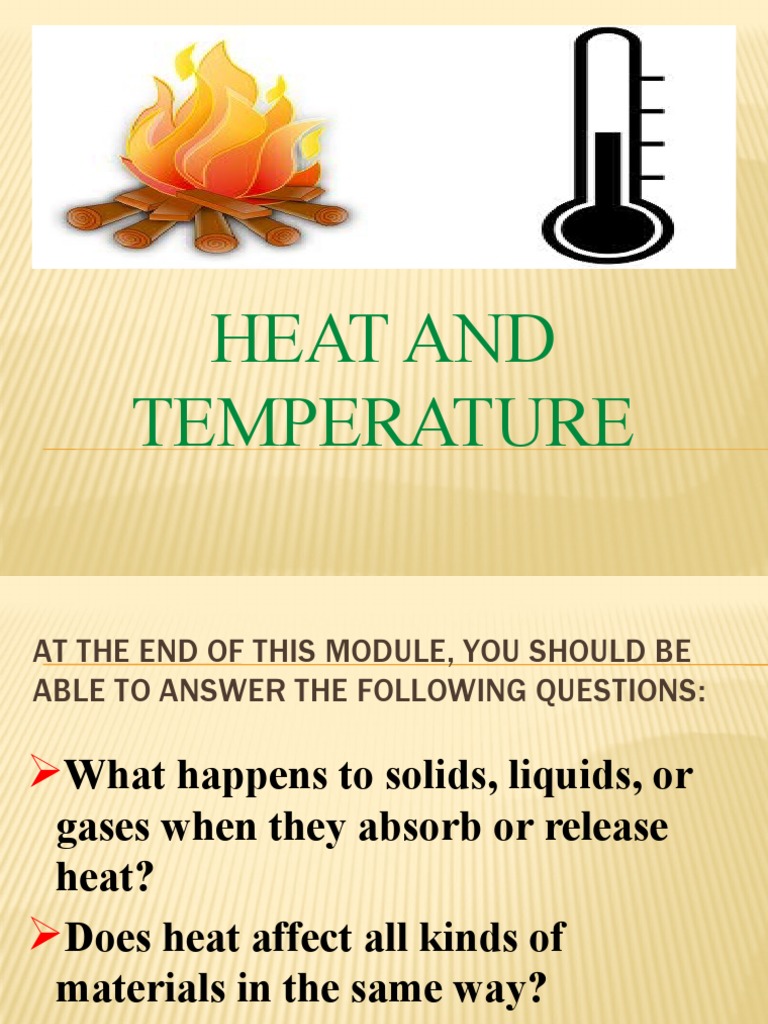 Heat and Temperature | PDF | Temperature | Heat