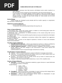 CRIM 3 Human Behavior and Victimology