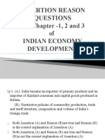 Assertion Reason Questions For Chapter - 1, 2 and 3 of Indian Economy Development