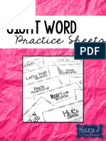 Sight Word Practice Sheets