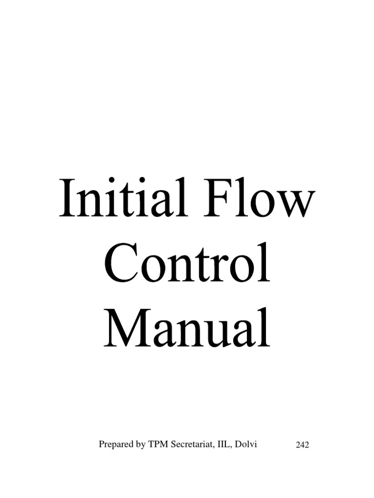 Chapter 10. Initial Flow Control Manual | PDF | Reliability Engineering ...