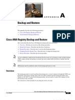 Cisco ANA Registry Backup and Restore