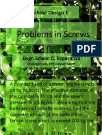 Machine Design 1: Problems in Screws